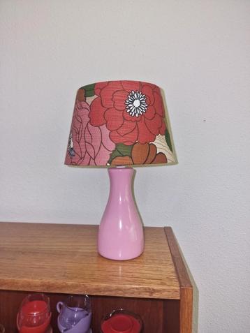 Super lief roze groene ecru vintage lampje beschikbaar voor biedingen