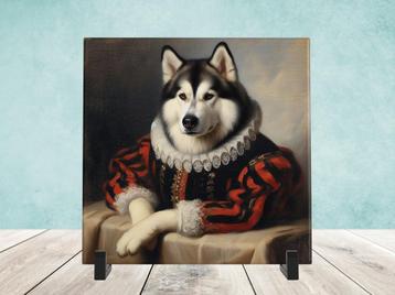 Barok Stijl - Alaska Malamute tegel beschikbaar voor biedingen