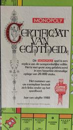 Monopoly speciale editie 1980 nieuw in doos met certificaat, Hobby en Vrije tijd, Gezelschapsspellen | Bordspellen, Ophalen of Verzenden
