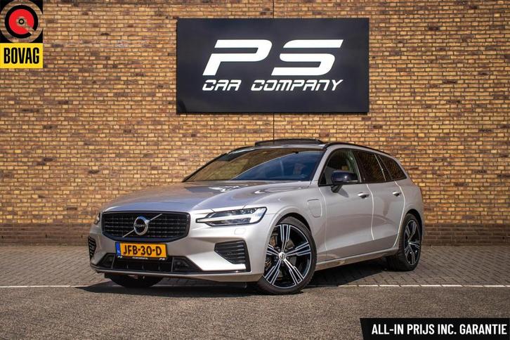 Volvo V60 2.0 T6 Recharge AWD R-Design, Leder, Pano Bowers, Auto's, Volvo, Bedrijf, Te koop, V60, 4x4, ABS, Achteruitrijcamera