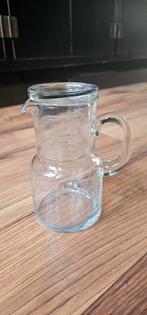 Gegraveerde waterkan met glas antiek vintage, Antiek en Kunst, Antiek | Glas en Kristal, Ophalen of Verzenden