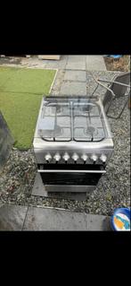 Gasfornuis met oven RVS 4 pits, Witgoed en Apparatuur, 4 kookzones, Vrijstaand, 85 tot 90 cm, Zo goed als nieuw