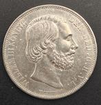 1874 Rijksdaalder Willem 3, Koning Willem III, Zilver, Ophalen of Verzenden, Losse munt