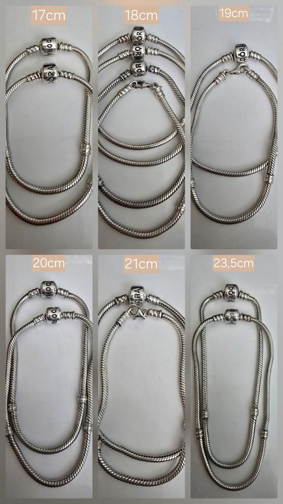 Zilveren en dubbele leren gevlochten Pandora armbanden, Sieraden, Tassen en Uiterlijk, Bedels, Zo goed als nieuw, Zilver, Ophalen of Verzenden