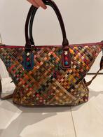 Gevlochten gekleurd leer tas Handtas damestas schooltas, Sieraden, Tassen en Uiterlijk, Tassen | Damestassen, Duitsland, Overige kleuren