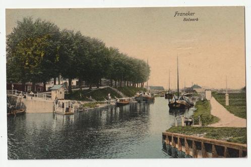 Franeker Bolwerk oude ansichtkaart 1909, Verzamelen, Ansichtkaarten | Nederland, Gelopen, Friesland, Voor 1920, Verzenden
