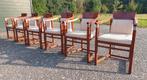 6 Schuitema Jugendstil Eetkamer Armstoelen, Ophalen, Gebruikt, Bruin, Vijf, Zes of meer stoelen