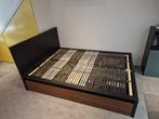 Malm bed, Ophalen, Bruin, Tweepersoons, Zo goed als nieuw