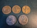 Set van 5 originele herdenkingspenningen Vlaardingen, Ophalen of Verzenden, Overige materialen, Nederland