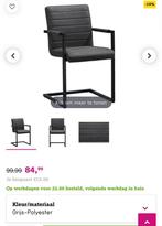 grijs 4 eetkamer stoelen van leenbakker, Ophalen, Zo goed als nieuw, Kunststof