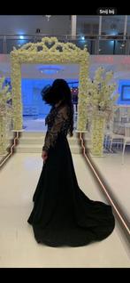 Zwarte avondjurk, Ophalen, Zo goed als nieuw, Zwart, Trouwjurk
