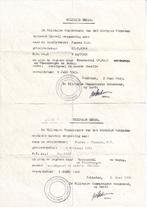 2x Document 1945 Roosendaal Steenbergen Schiedam Oorlog WO2, Verzamelen, Militaria | Tweede Wereldoorlog, Ophalen of Verzenden