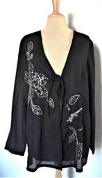 Feestelijke zwarte bewerkte glamour top van Together! 42, Kleding | Dames, Tops, Verzenden, Zwart, Maat 42/44 (L), Zo goed als nieuw