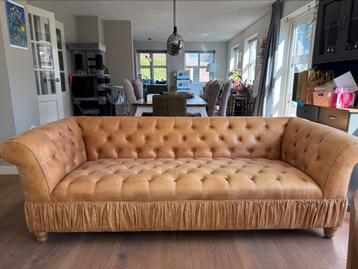 Rivièra Maison leren Chesterfield bank 3-zits  beschikbaar voor biedingen