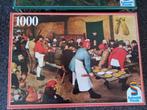* Puzzel Schmidt Pieter Brueghel boerenbruiloft 1000 st *, Ophalen of Verzenden, 500 t/m 1500 stukjes, Gebruikt, Legpuzzel