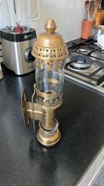 Antieke ‘Victoriaanse’ (?) kaarslamp, Antiek en Kunst, Ophalen of Verzenden, Koper of Brons