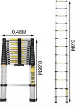 Nieuwe uitschuifbare telescoop ladder 3.8 meter NIEUW, Ophalen of Verzenden, Nieuw, 4 meter of meer