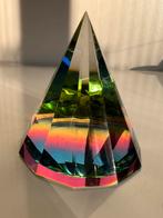 Vintage Facet Geslepen Glasobject Paperweight Iriserend, Antiek en Kunst, Antiek | Glas en Kristal, Ophalen of Verzenden
