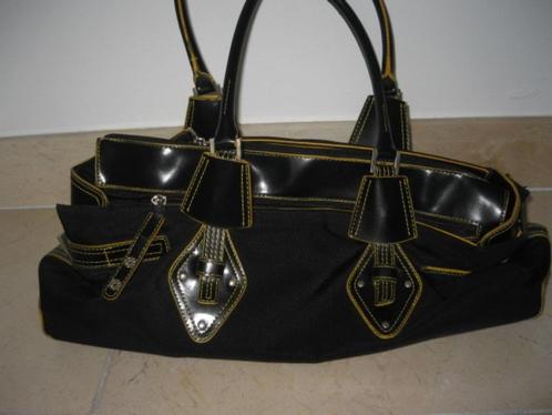 Handtas / schoudertas zwart met leuke gele accenten, Sieraden, Tassen en Uiterlijk, Tassen | Schoudertassen, Gebruikt, Overige merken