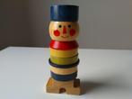 vintage houten stapelfiguur, mannetje, Ophalen of Verzenden, Zo goed als nieuw, Overige typen