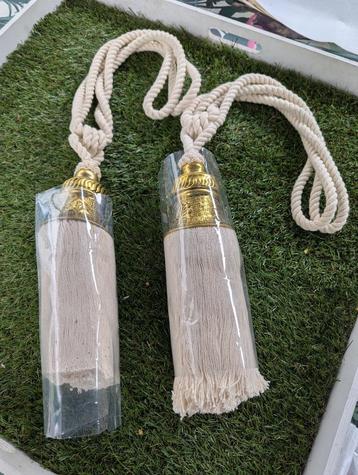2x Gordijn Embrasse goudkleurig beschikbaar voor biedingen