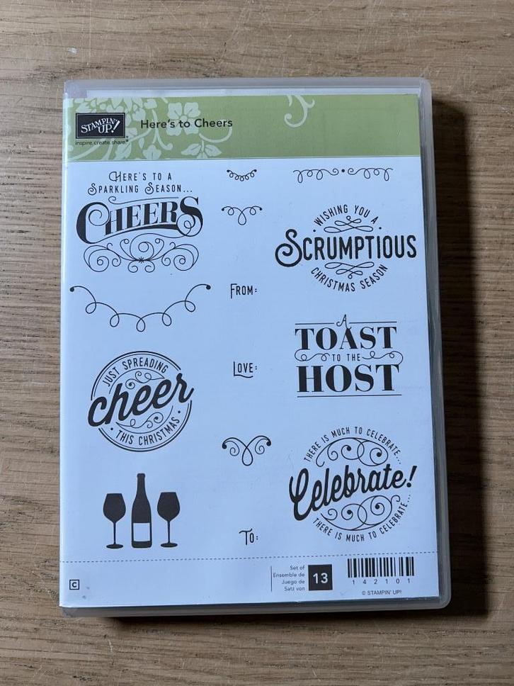 Stampin' Up! Here's To Cheerse Stempelset, Hobby en Vrije tijd, Stempelen, Zo goed als nieuw, Ophalen of Verzenden