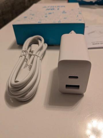 Anker Adapter USB C + A Oplaadkabel 2 Poorten 20W Oplader beschikbaar voor biedingen