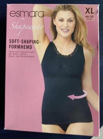 Zwart corrigeerhemd, soft-shaping-formhemd; XL 48 50; Esmara