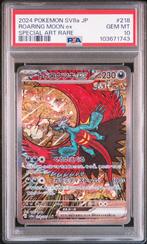 Roaring Moon ex PSA 10 - 218/187 Japanese Terastal Festival, Ophalen of Verzenden, Zo goed als nieuw, Losse kaart, Foil