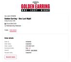 Golden Earring One Last Night 30 januari 8 staanplaatsen, Drie personen of meer, Januari