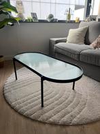 glazen salontafel, Ophalen, 100 tot 150 cm, Zo goed als nieuw, Minder dan 50 cm