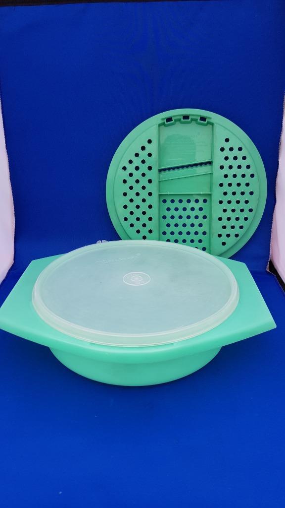 Tupperware vintage opbergdoos, rasp, kaasschaaf, deksel. 7B6, Huis en Inrichting, Keuken | Tupperware, Gebruikt, Schaal, Groen