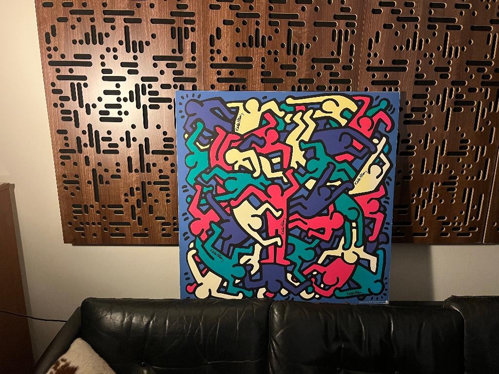 Keith Haring 78x78cm, Antiek en Kunst, Kunst | Tekeningen en Foto's, Ophalen