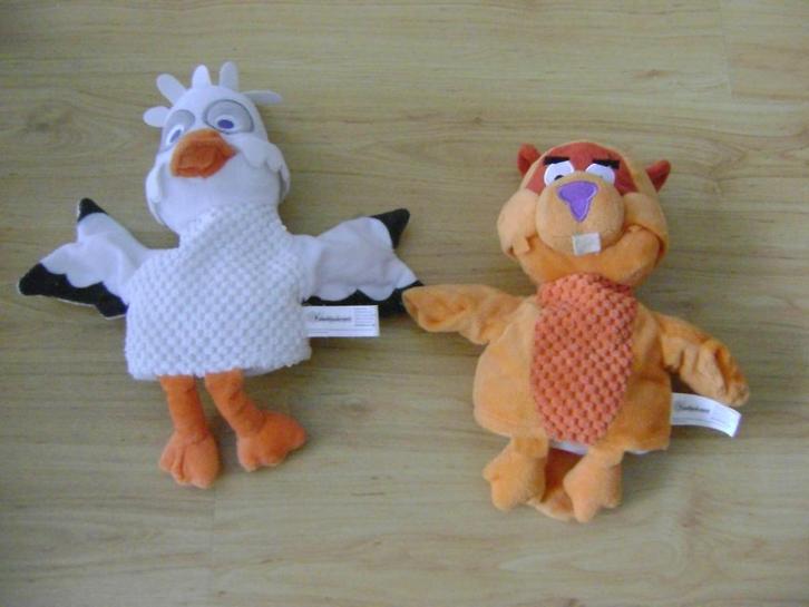 2 handpoppen / poppenkastpoppen Fabeltjeskrant, Kinderen en Baby's, Speelgoed | Poppen, Zo goed als nieuw, Overige typen, Ophalen of Verzenden