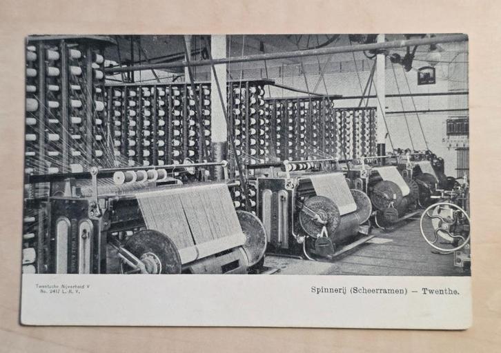 037) ANSICHTKAART SPINNERIJ ( SCHEERRAMEN) TWENTHE ca.1900, Verzamelen, Ansichtkaarten | Nederland, Ongelopen, Overijssel, Voor 1920