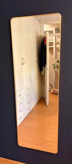 Loods 5 Passpiegel Curved Goud - 50x150cm, Ophalen, 100 tot 150 cm, Zo goed als nieuw, Rechthoekig