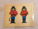 Houten puzzel - Brandweermannen, Ophalen of Verzenden, 10 tot 50 stukjes, Gebruikt, Van hout