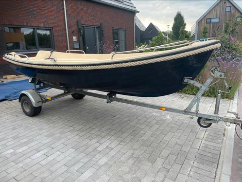 Prachtige polyester sloep/boot, 10pk Honda bbm, incl trailer, Watersport en Boten, Sloepen, Gebruikt, Tot 10 pk, 3 tot 6 meter