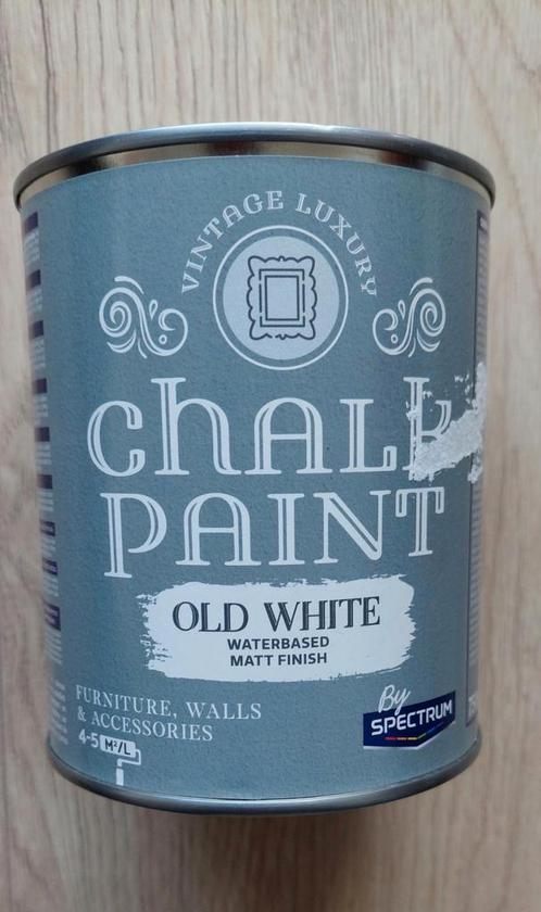Spectrum Krijtverf 750 ml old White voor binnen. Nieuw., Doe-het-zelf en Verbouw, Verf, Beits en Lak, Nieuw, Verf, Minder dan 5 liter