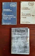 Triumph owners handbook 76-77 en owners manual 52, Motoren, Ophalen of Verzenden, Gebruikt