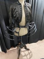 Zwarte Crinoline, hoepelrok, nieuw, Carnaval, Gotic feest, Antiek en Kunst, Ophalen of Verzenden