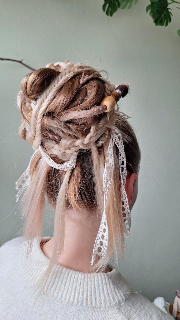 Ponytail dreads en vlechten blond Henlon haar synthetisch, Sieraden, Tassen en Uiterlijk, Uiterlijk | Haarverzorging, Nieuw, Pruik of Haarverlenging