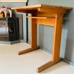 Vintage schooltafel van hout | retro tafel bureautje, Ophalen, Gebruikt, Bureau