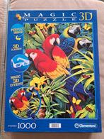 Clementoni Fluor.Coll.- 3D Majestic Macaws - 1000 stk -1, Gebruikt, 500 t/m 1500 stukjes, Legpuzzel, Ophalen