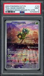 Teal Mask Ogerpon [Pokemon Center Stamp] PSA 9 - SVP123, Ophalen of Verzenden, Zo goed als nieuw, Losse kaart