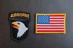 Patches Airborne / U.S., Ophalen of Verzenden, Landmacht, Amerika, Embleem of Badge