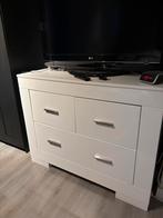 Hoogglans witte commode, 50 tot 70 cm, Ophalen of Verzenden, 90 tot 105 cm, 100 cm of meer