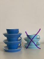3 Arzberg Tric blauwe thee kop en schotels, Overige stijlen, Kop(pen) en/of Schotel(s), Ophalen of Verzenden, Zo goed als nieuw