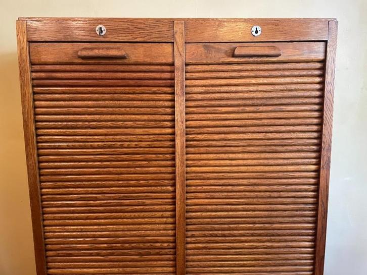 Schitterende Rolluikkast Archiefkast Muziekkast Artdeco 1930, Antiek en Kunst, Antiek | Woonaccessoires, Ophalen