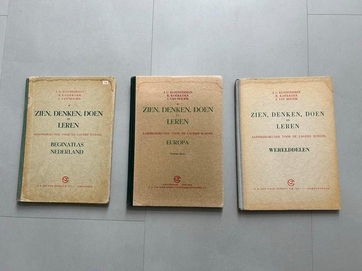 Oude Schoolatlassen Aardrijkskunde Lagere School, Boeken, Atlassen en Landkaarten, Gelezen, Overige atlassen, Nederland, 1800 tot 2000